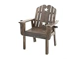IMAGE OF New Washed Wood Star Slat Chair With Cup Holder Metal 56 X 28 X 37-3/4 Excellent Performance