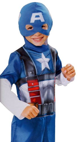  Captain America The First Avenger Full Costume and Mask - Child Set (Size 4 to 6x)