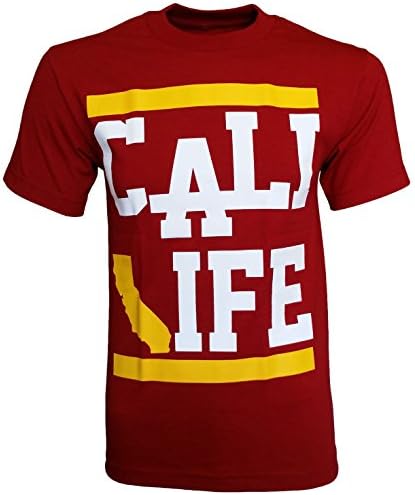 California Republic Cali Life Red Men's T-Shirt - (Red) - Small