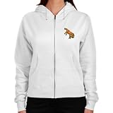 NCAA Texas Pan American Broncos Ladies Logo Applique Midweight Zip Hoodie - White