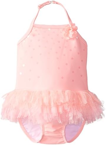 Kate Mack Baby-Girls Newborn Paradise Palms Skirted 1 Piece, Pink, 3 Months