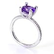 1.76 Carat 14KWG Amethyst Filigree Promise Ring