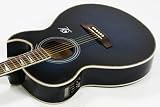 Lindo 2012 *SLIM* Midnight Blue Tiger Stripe Electro Acoustic Guitar (with integrated LCD Tuner/Pre-amp and XLR out) + *FREE Carry Case and Accessory Pack!*