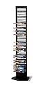 Modern Style Black Finish Metal DVD Tower Rack (40 DVDs Storage)
