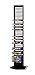Modern Style Black Finish Metal DVD Tower Rack (40 DVDs Storage)