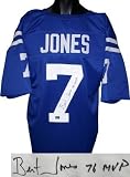 Bert Jones Autographed/Hand Signed Baltimore Colts Blue Prostyle Jersey 76 MVP