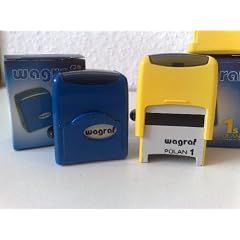 Stempelautomat Stempel Adressstempel B�rostempel + individuelle Textplatte 30 mm x 12 mm f�r bis zu 3 Zeilen