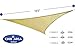 Cool Area Triangle 16 Feet 5 Inches Durable Sun Shade Sail with Stainless Steel Hardware Kit, UV Block Fabric Patio Shade Sail in Color Sand, furniture