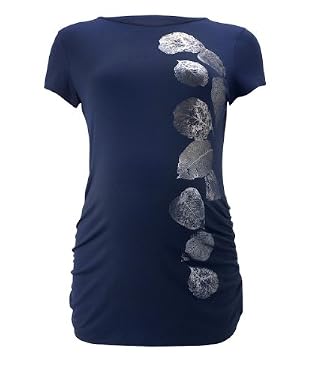 Maternity Leaf Print Short Sleeve Tee