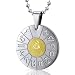 Cancer Crab Sign Zodiac Symbol Stainless Steel Circle Pendant Necklace