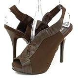 Bumper Kakoa102 Platform Pumps Brown Velvet Patent