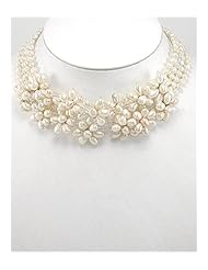 Fresh Water Pearls Necklace In 92.5 Sterling Silver