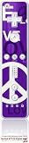 Wii Remote Controller Skin - Love and Peace Purple by WraptorSkinzTM