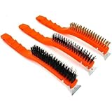 3 Brass Nylon Steel Cleaning Scraper Brushes Shop Tools by 