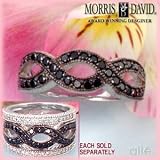 14K.50 CTW Black Diamond Braided Stack Ring