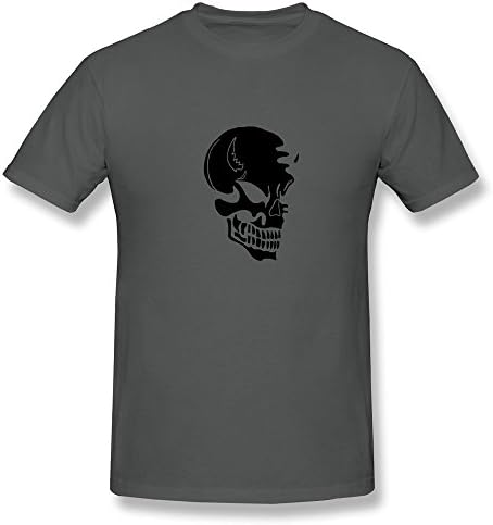 Organic Cotton Crew Neck Swag Skull Male T Shirt Size XL DeepHeather