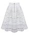 Face N Face Women's Chiffon High Waist Zipper Midi Pleated A Line Tulle Skirts