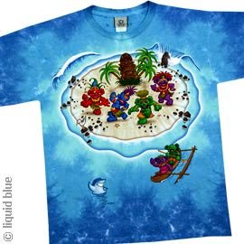 Grateful Dead Tiki Bears Tie Dye T Shirt