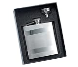 Groomsman Gift - Engravable Stainless Steel Liquor Flask Gift Set