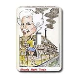  : Londons Times Funny Panel Hollywood Cartoons - Shania Mark Twain - Light Switch Covers - single toggle switch