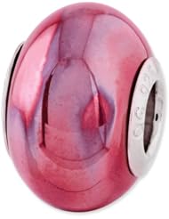 Sterling Silver Reflections Pink Ceramic Bead