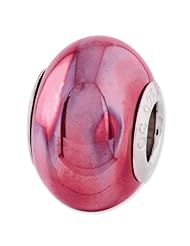 Sterling Silver s Pink Ceramic Bead by Reflection Beads, Best Quality Free Gift Box Satisfaction Guaranteed