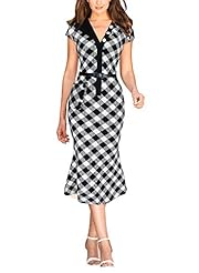 V-neck Cap Sleeves Short Sleeves Belted Knee Length Polyester/Spandex Summer Mermaid Party Dress 