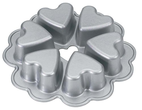 More image Nordic Ware Cast-Aluminum Nonstick Baking Pan, Mini Hearts