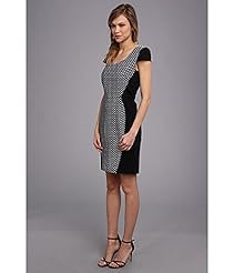 Ponte Jacquard Cap Sleeves  Dress