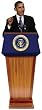 President Barack Obama With Podium Life-Size Standup Poster