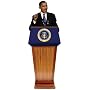 U.S. President Barack Obama Jr. with Podium Life-Size Cardboard Standup Standee Cutout Poster