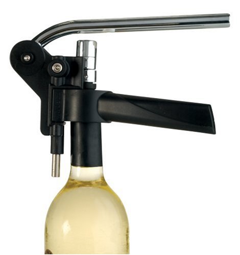 Fox Run Argyle Metal Lever Pull Corkscrew Black Chrome