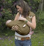 Khaki Huggababy Classic Baby Carrier - Medium Large