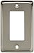 Stamped Round Single Decorator Wall Plate, Satin Nickel, Packaging may Vary