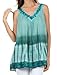 Sakkas Ombre Tie Dye Gauzy Crepe Sleeveless Relaxed Fit Top/Blouse