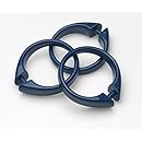 Carnation Home Fashions "Snap" Plastic Shower Curtain Hooks, Navy