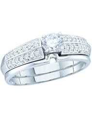 0.50CT-DIA 0.30CT-CRD BRIDAL SET