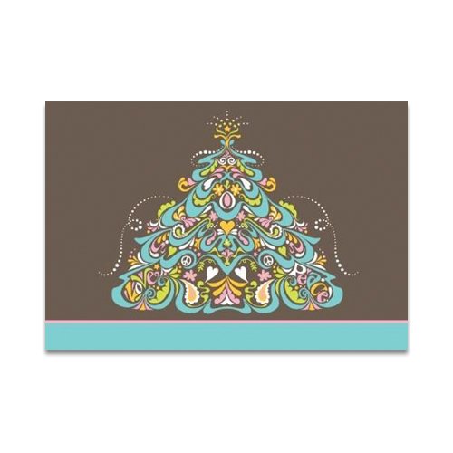 Peace Tree Personalized Holiday Cards
