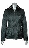 41J2sFqyNzL. SL160  Burberry Brit London Womens Black Zipper Front w/ Belt Quilted Jacket Small