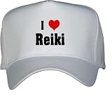 I Love/Heart Reiki White Hat / Baseball Cap
