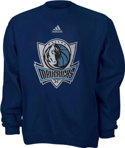 Dallas Mavericks Youth adidas Team Logo Fleece Crewneck Sweatshirt