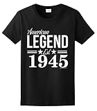 Birthday Gifts for All American Legend Est 1945 Ladies T-Shirt Large Black