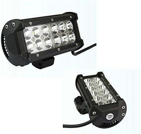 Super Bright Work light,Paris led 7 inch 36W 3740LM 6000K Spot Led Work Light Bar Black for off-Road SUV Boat 4x4 Jeep, 2 Piece,1 Year Warranty