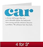 Dictionary Car Birthday Card