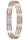 23k Rose Goldplated and Stainless Steel Bracelet