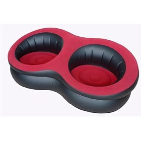 Inflatable Double Chair Flocked High Quality & Modern Funky design