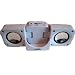 LUPO White Portable Folding Speakers For Iphone, Ipod Video, Touch, Classic, Nano (All Generations), Mini, Shuffle Plus All Other MP3 & MP4 Players