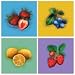 Four Fruit Panel by Anthony Morrow. Size 11.00 inches width by 14.00 inches height. High Quality Art Poster Print