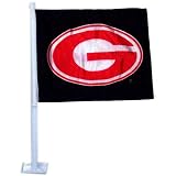 Georgia Bulldogs Black Car Flag W/Red G