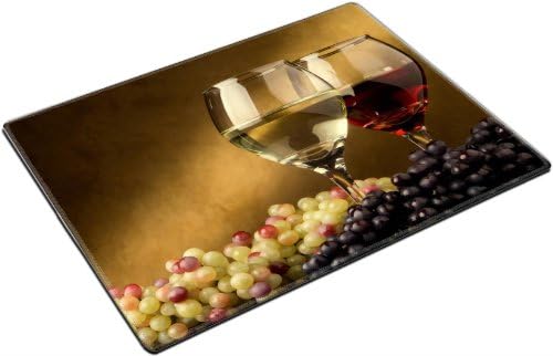 Red White Wine Scatted Grapes Placemat Pads Customized Made To Order Support Ready 15 6/8 Inch (400mm) X 11 13/16 Inch (300mm) X 1/8 Inch (3mm) High Quality Eco Friendly Cloth With Neoprene Rubber Luxlady Place Mouse Pad Desktop Mousepad Laptop Mousepads Comfortable Table Desk Kitchen Computer Mouse Mat Cute Gaming Mouse_Pad